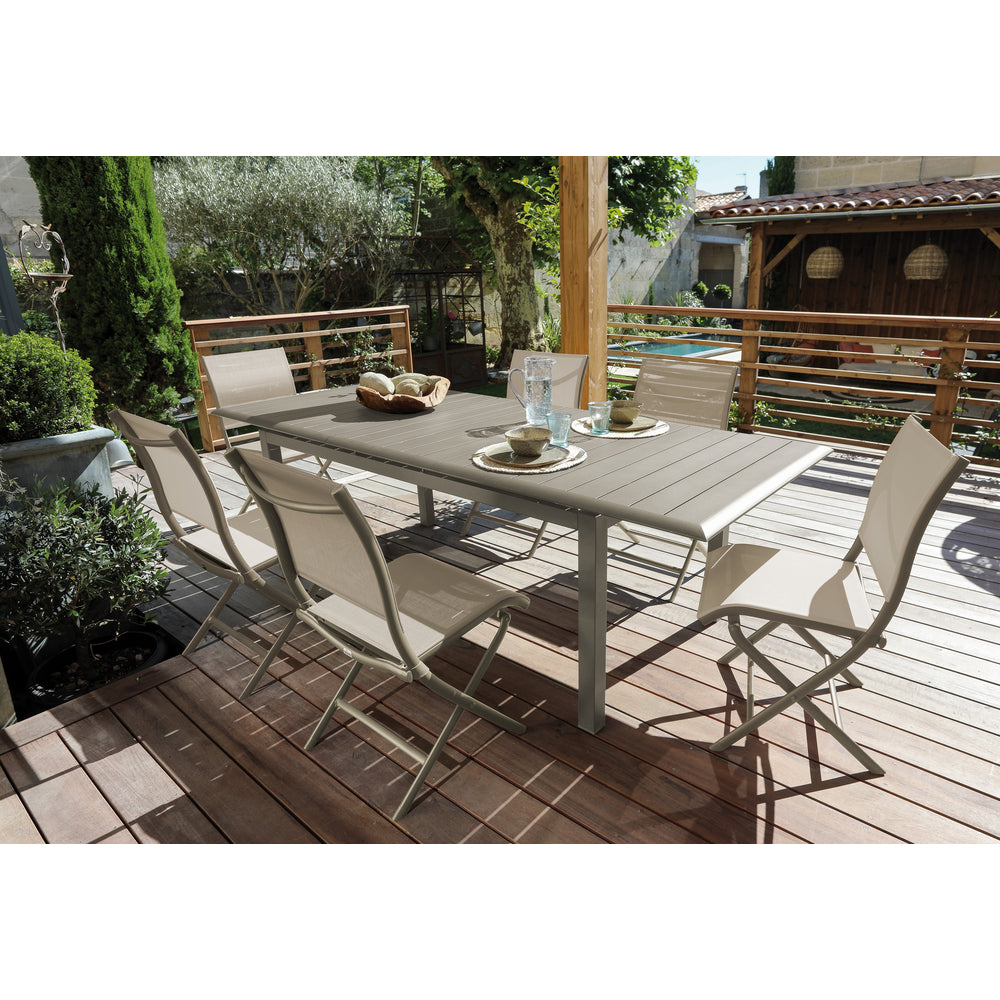Table Louisiane 187/247x100 Cm Coloris Sand