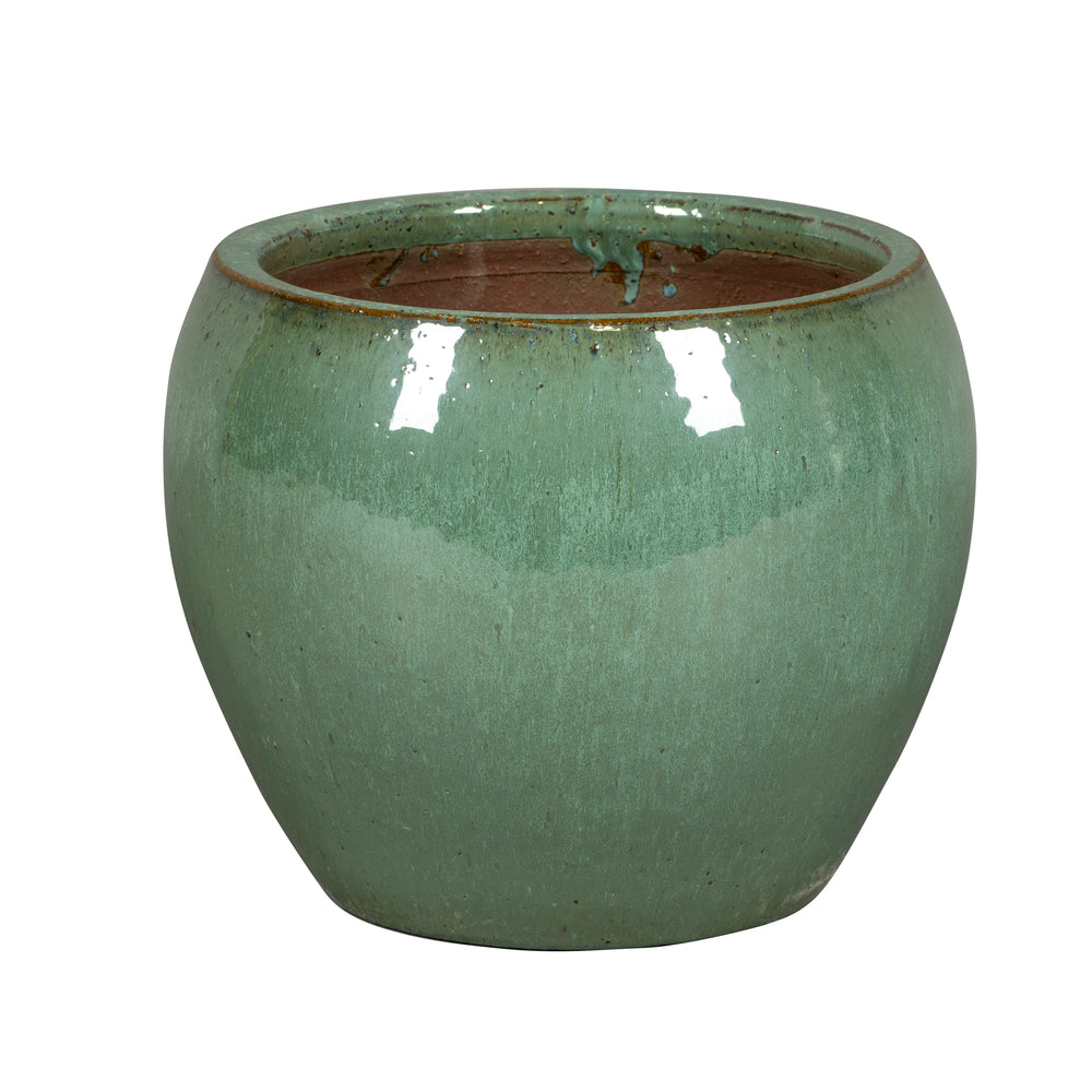 Pot émaillée Misty Indigo MA Vert - D.19xH.17cm
