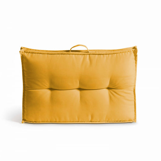Coussin Palette Dossier Polyester Jaune 60 X 40 X 12 Cm