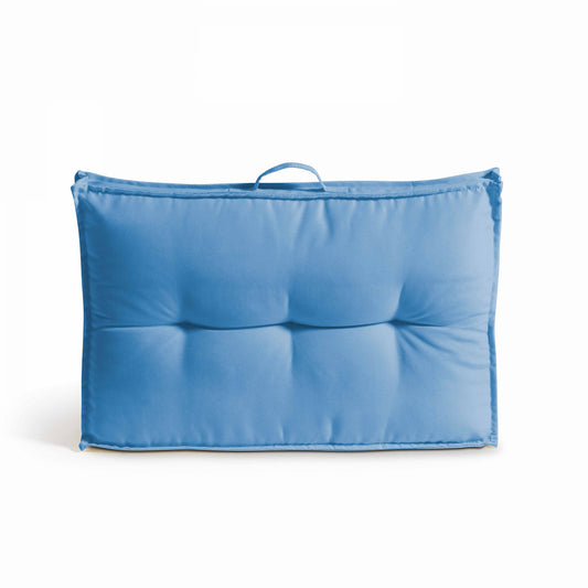 Coussin Palette Dossier Polyester Bleu 60 X 40 X 12 Cm