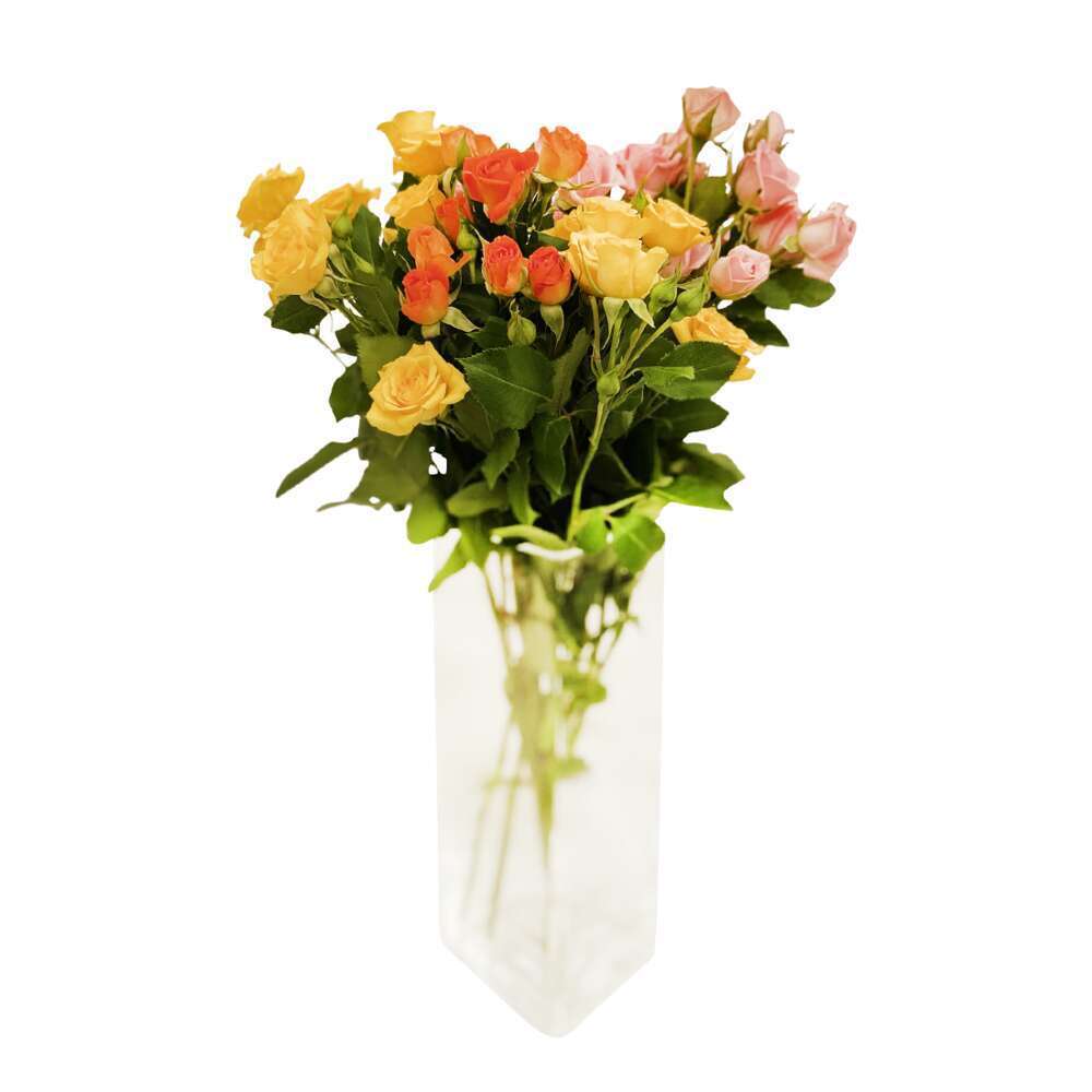 Botte De Roses Branchues - 5 Tiges : Coloris Variables
