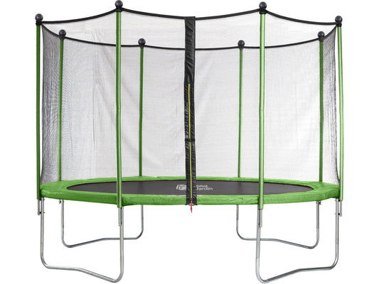 Trampoline " Yoopi " - ø 4.25 M - Avec Filet + Echelle + Couverture + Kit D'ancrage