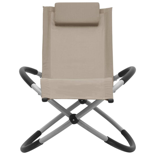 VIDAXL Chaise Longue Pour Enfants Acier Taupe
