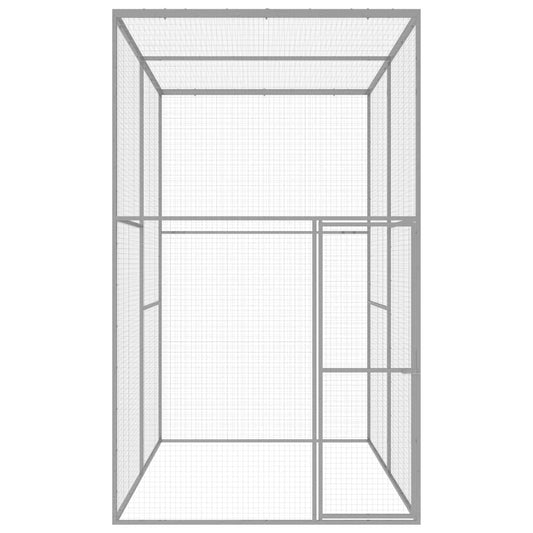 VIDAXL Cage Pour Chat 3x1,5x2,5 M Acier Galvanisé