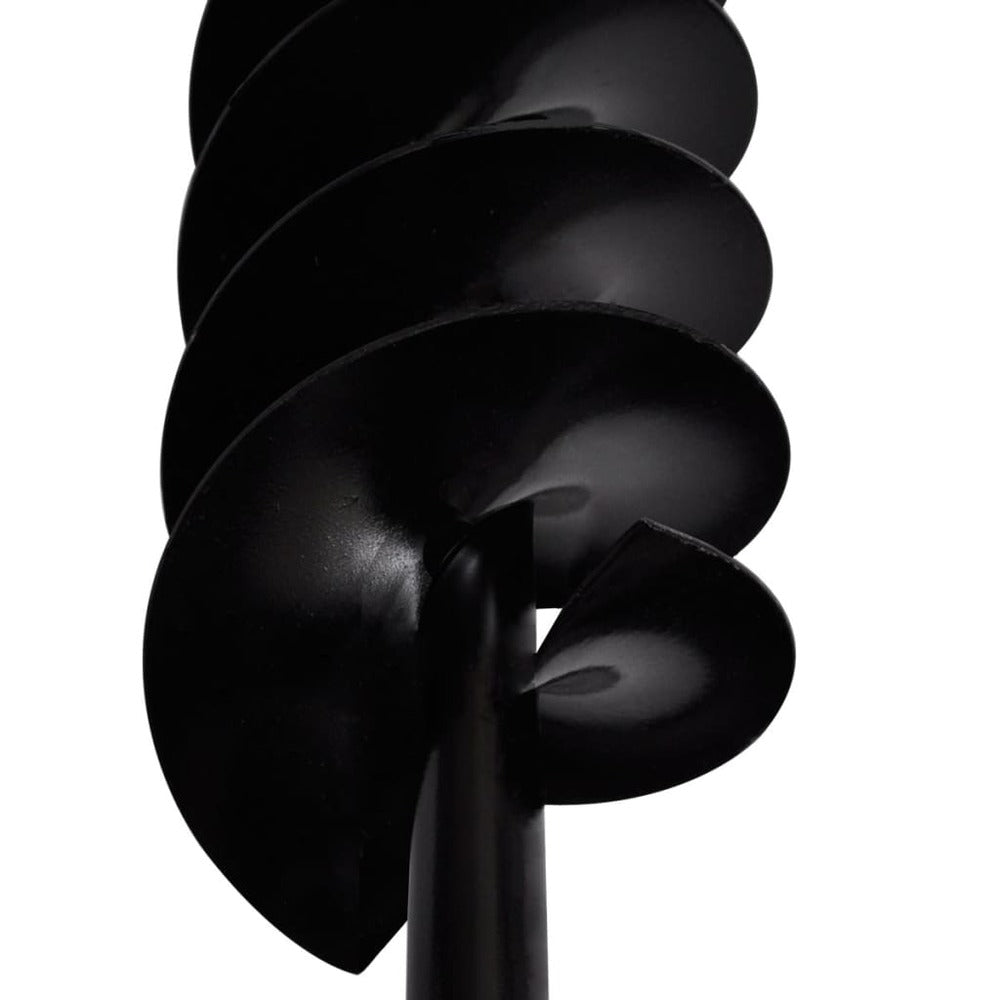 VIDAXL Tarière De Sol Avec Mèche De Tarière Spirales 100 Mm Acier Noir