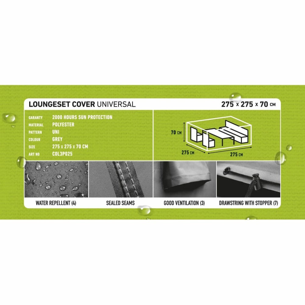 Madison Housse De Meubles D'extérieur 275 X 275 X 70 Cm Gris