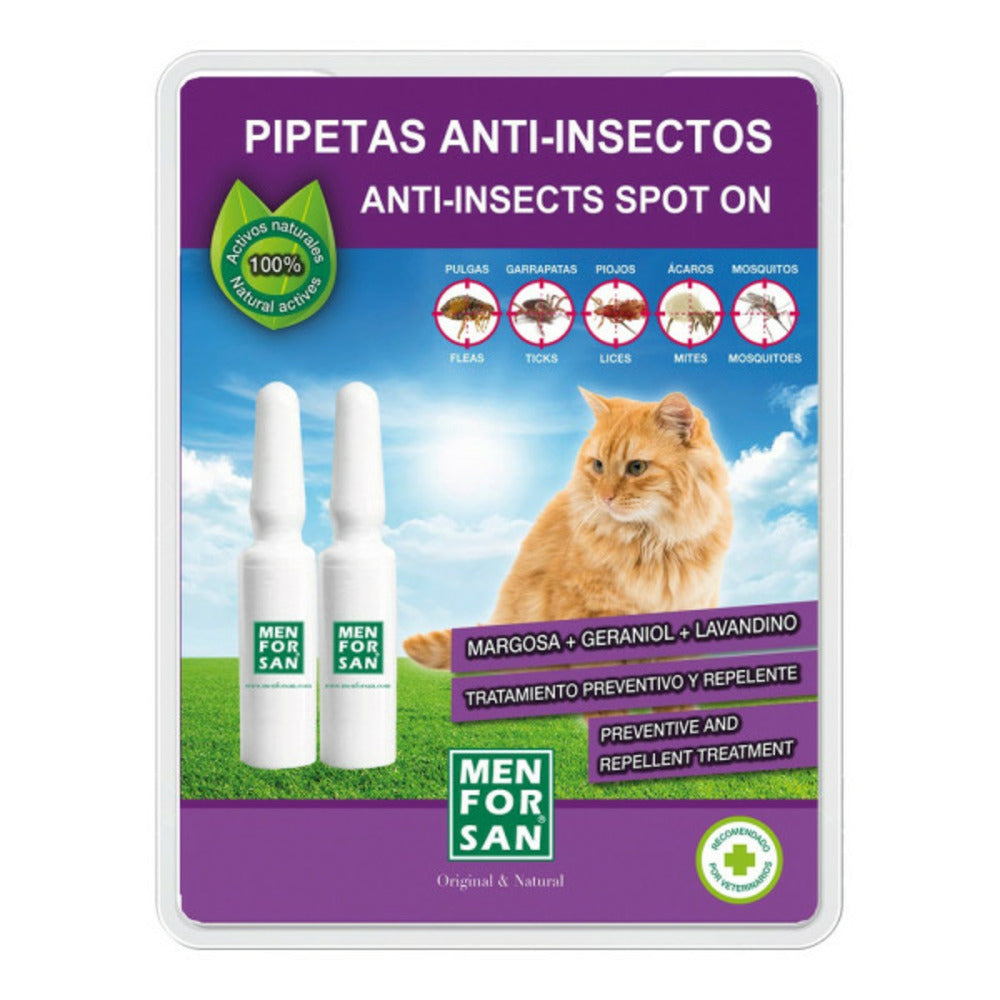 Répulsif D'insectes Men For San 2 Unités Pipettes Chat