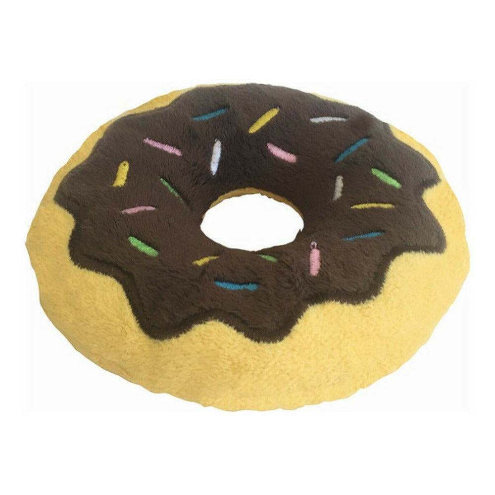 Gloria Jouet Pour Chien En Peluche Chocolat Donut Marron Polyester Brown Feuille De Mousse