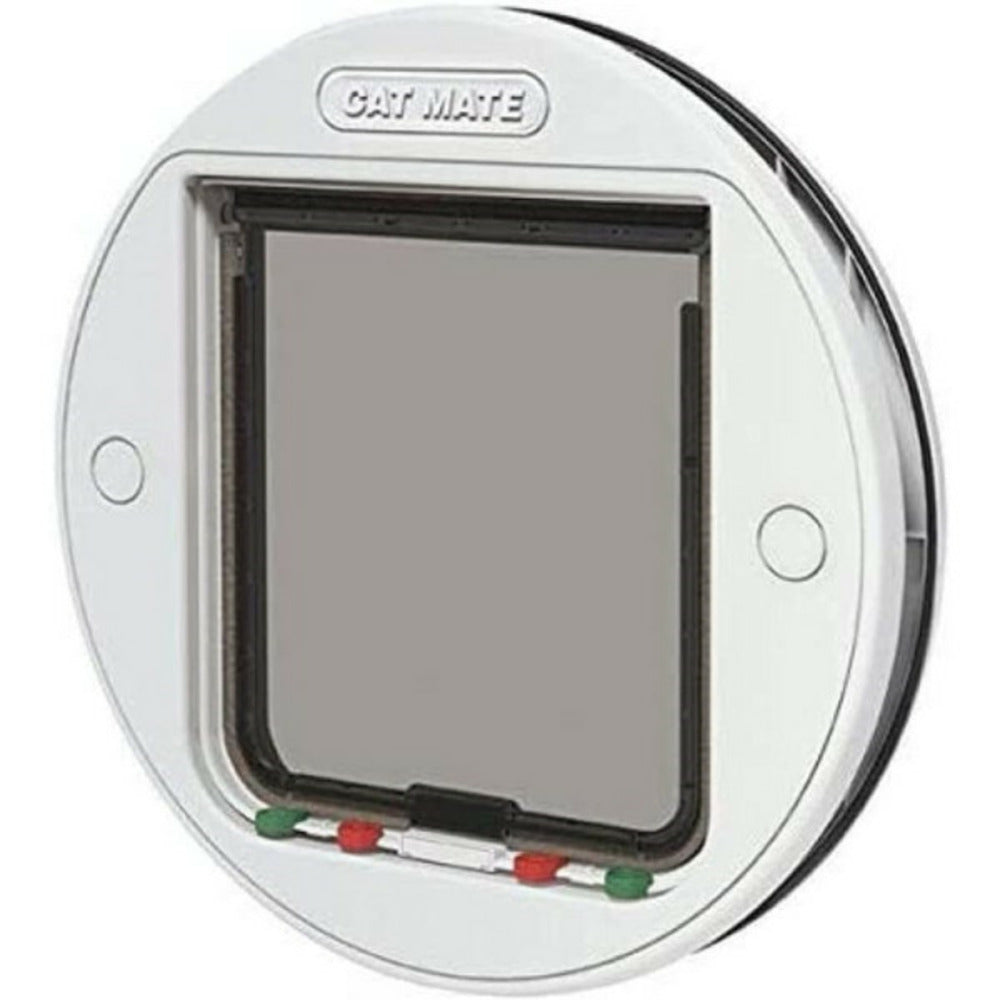 PET MATE Porte 28,3 Cm Verre Ronde Blanc Chatière