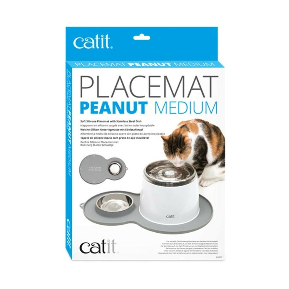 Catit Set De Table Peanut - Taille M - Gris