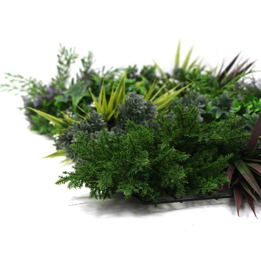 Mur Végétal Artificiel Premium City 2 - 12 Plantes - 1m X 1m