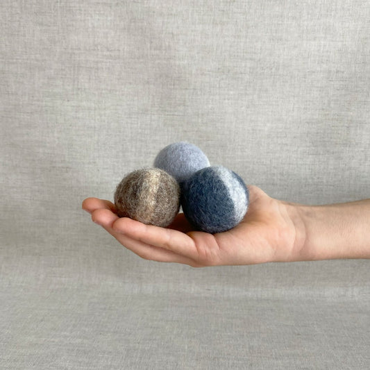 Bala - Lot De 3 Balles De Jeu Pour Chat En Feutre De Laine ø4cm