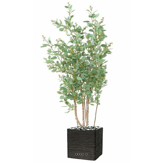 Joli Faux Eucalyptus En Pot H 160 Cm Feuillage Tissu Vert