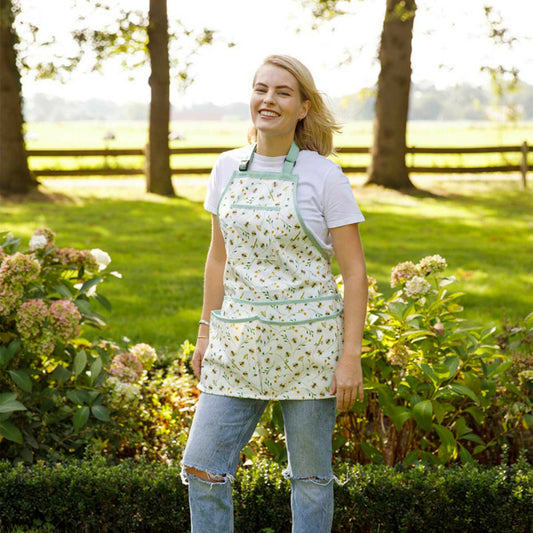 ESSCHERT DESIGN Tablier Jardinage Imprimé Abeilles Tu