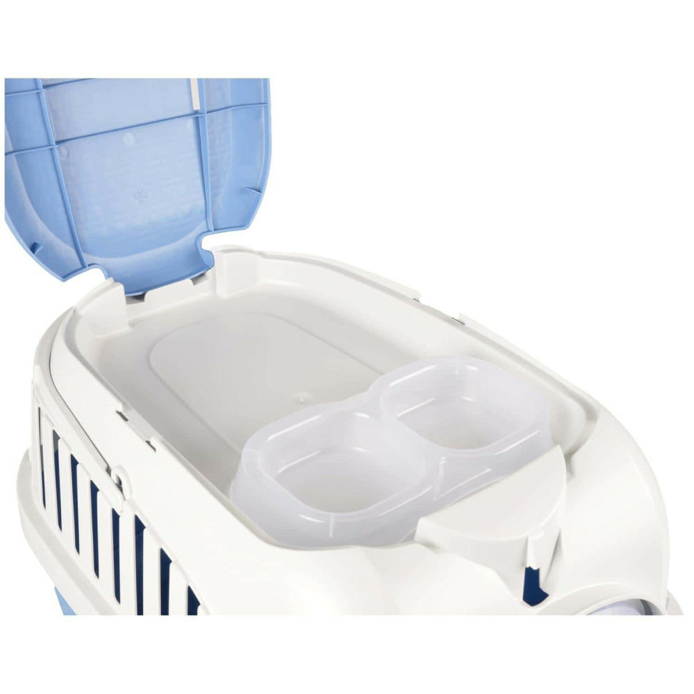 Cage De Transport Tour Bleu Taille Xs 33 X 52 X 34 Cm Pour Chat Ou Chien.