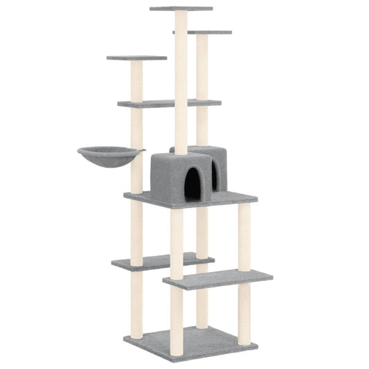 VIDAXL Arbre à Chat Avec Griffoirs En Sisal Gris Clair 167 Cm