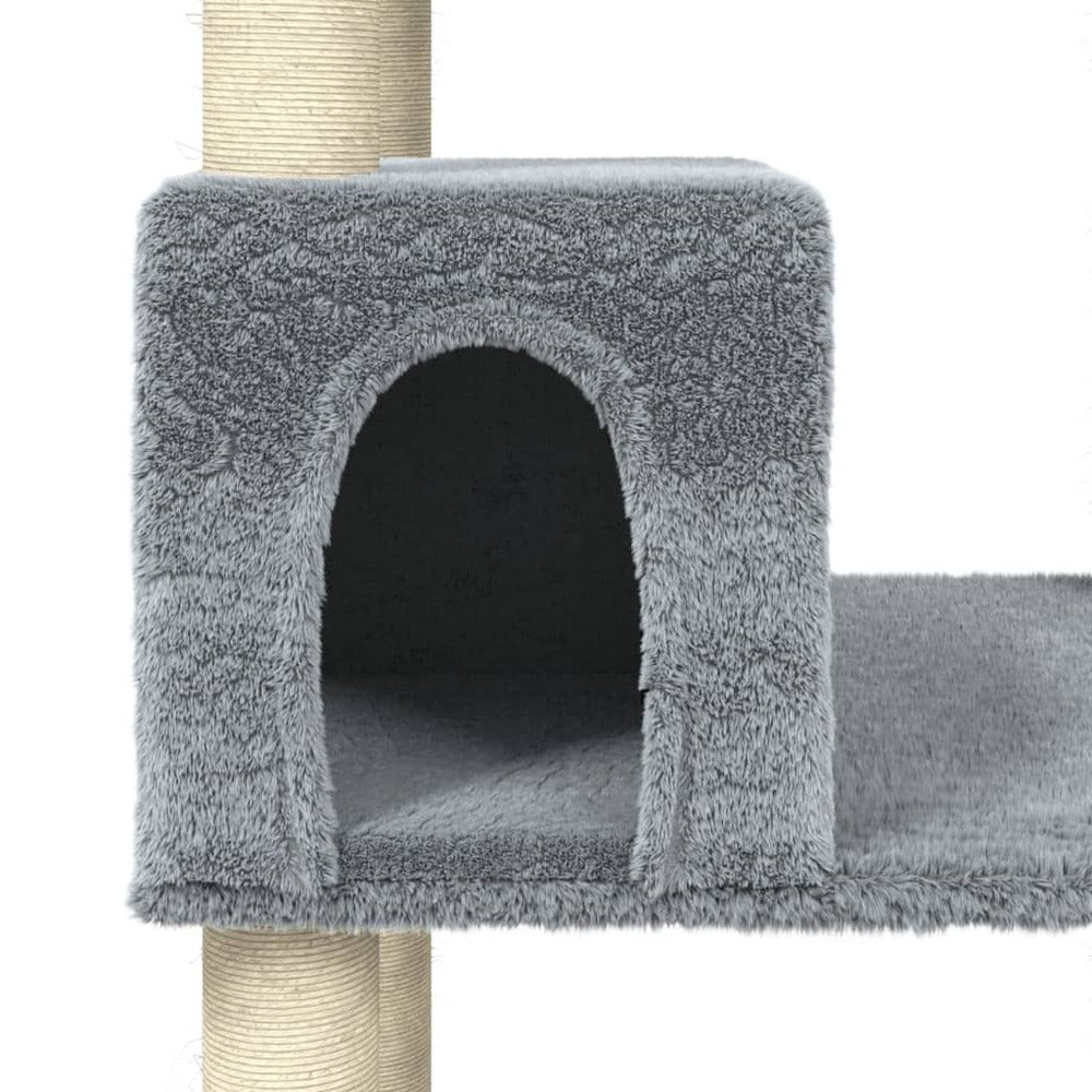 VIDAXL Arbre à Chat Avec Griffoirs En Sisal Gris Clair 141 Cm
