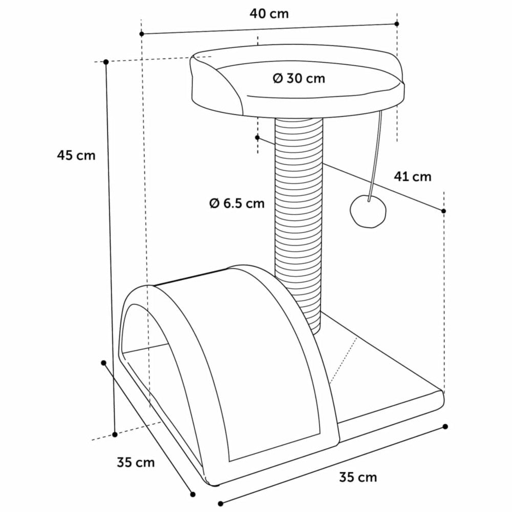 Flamingo Arbre à Chat Charlton Grège 40x41x45 Cm