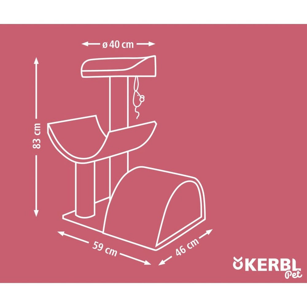 KERBL Arbre à Chat Safari 83 Cm Marron Foncé