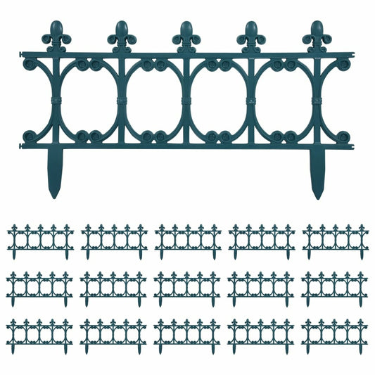 VIDAXL Bordures De Jardin 16 Pcs Vert 10 M Pp