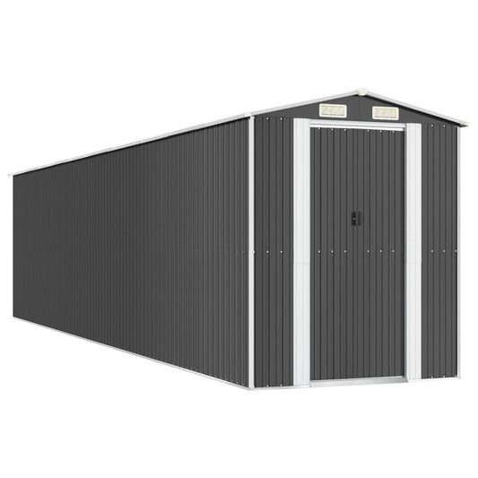 VIDAXL Abri De Jardin Anthracite 192x855x223 Cm Acier Galvanisé