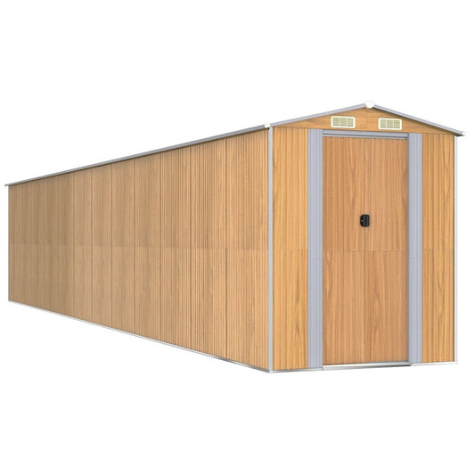 VIDAXL Abri De Jardin Marron Clair 192x1021x223 Cm Acier Galvanisé