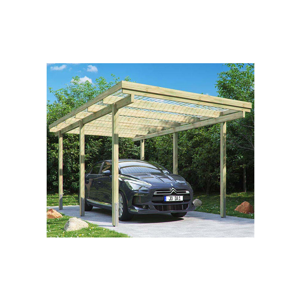 Carport En Bois Couverture Pvc Basic Simple