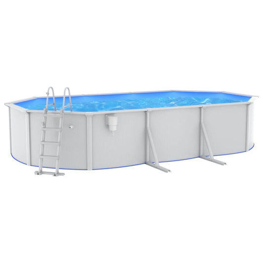 VIDAXL Piscine Avec échelle De Sécurité 490x360x120 Cm