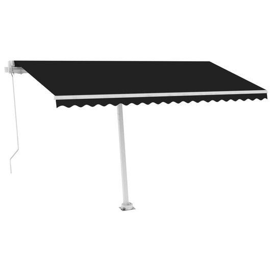 VIDAXL Auvent Manuel Rétractable Sur Pied 400x300 Cm Anthracite