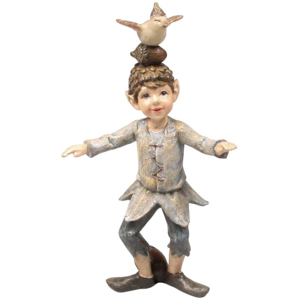 Figurine Fée En Résine Avec Oiseau