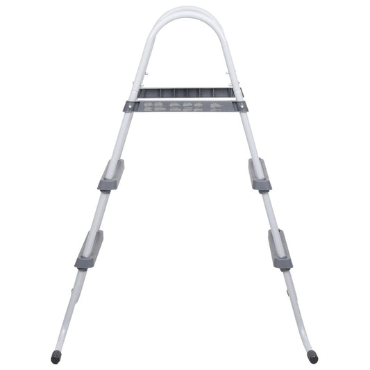 VIDAXL Échelle De Piscine Gris 84 Cm Acier