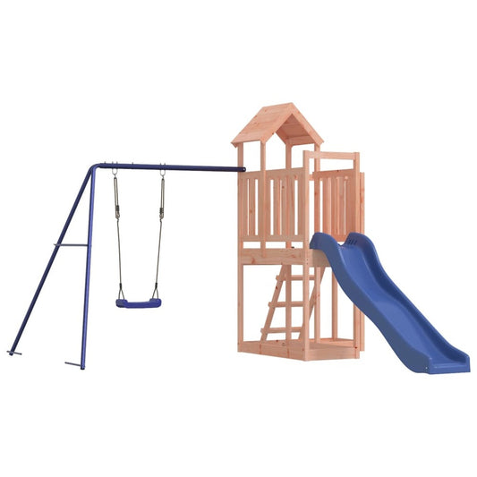 VIDAXL Maisonnette De Jeu Avec Toboggan Balançoire Bois Massif Douglas