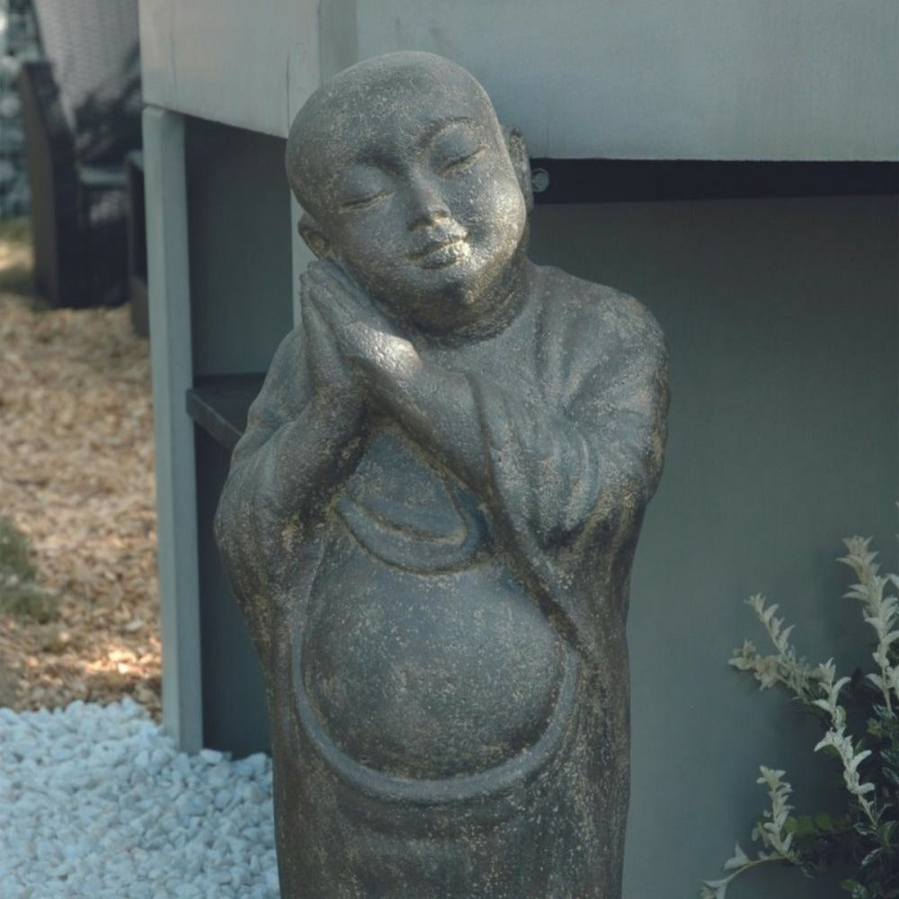 Statue Jardin Jeune Bonze 80 Cm - Gris Anthracite 80 Cm