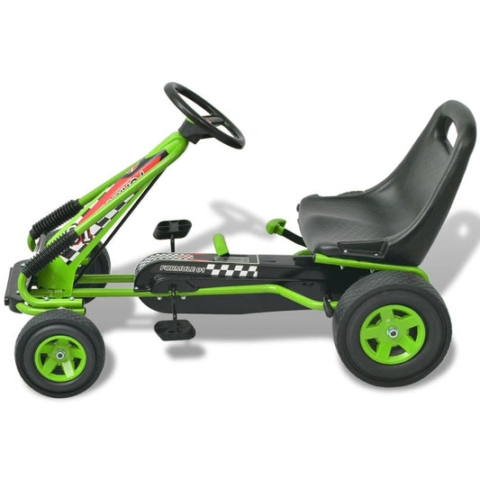 VIDAXL Kart à Pédale Avec Siège Ajustable Vert