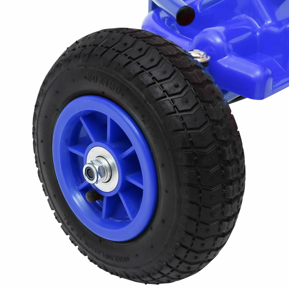 VIDAXL Kart à Pédales Avec Pneus Bleu