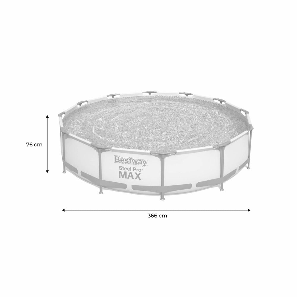 Piscine Tubulaire Bestway - Opalite Blanche - Piscine Ronde ø3.6m Avec Pompe
