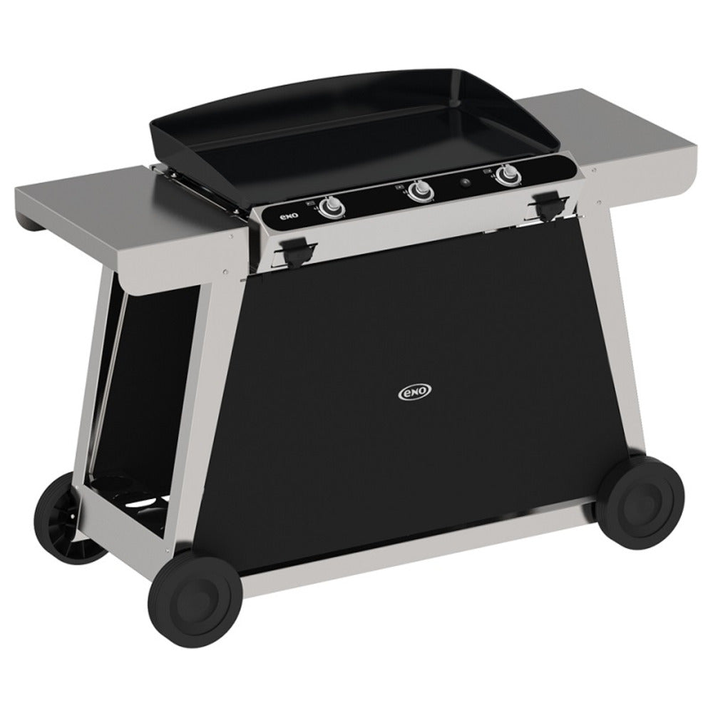 Chariot Pour Plancha Eno Bergerac Et Chambord 75 (chariot Seul) - Noir / Inox
