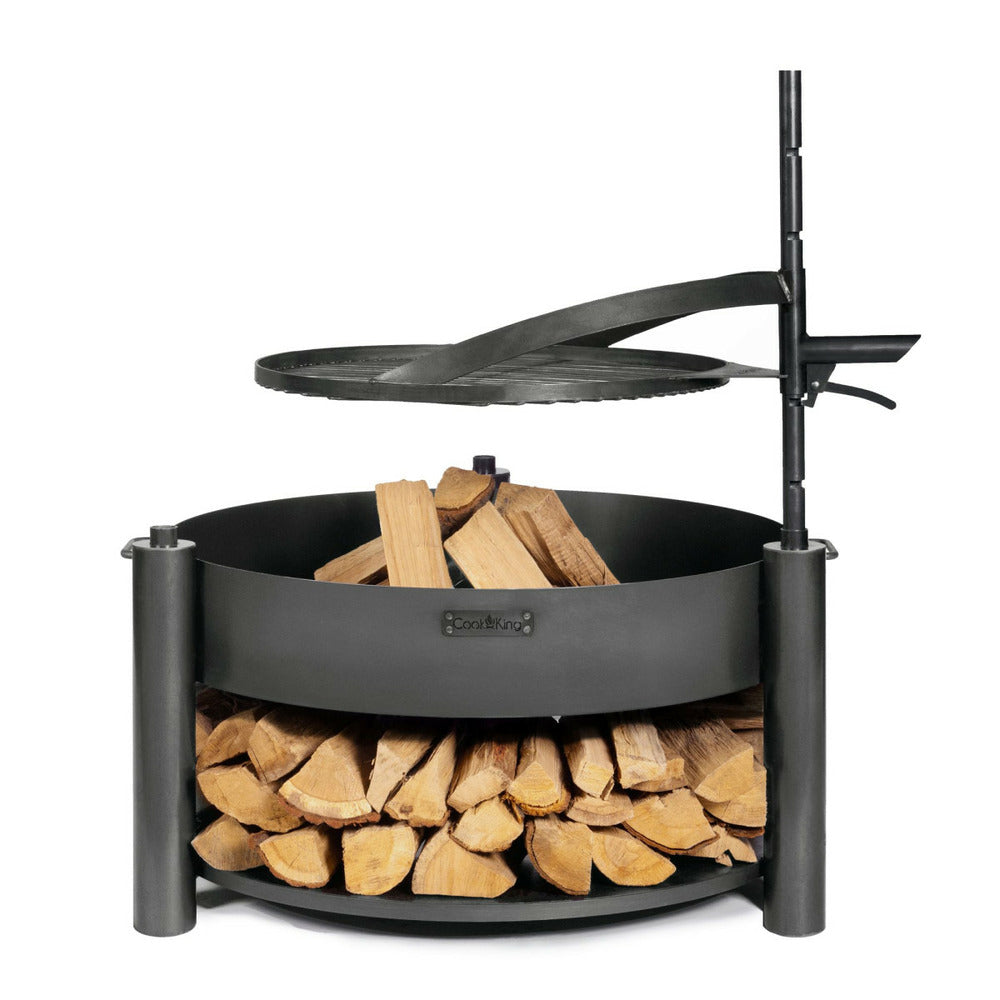 Braséro De Jardin Diam 80cm Avec Grille Multifonctionnelle Montana X De 60cm