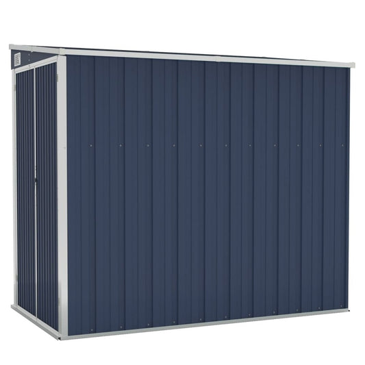 VIDAXL Abri De Jardin Mural Anthracite 118x194x178 Cm Acier