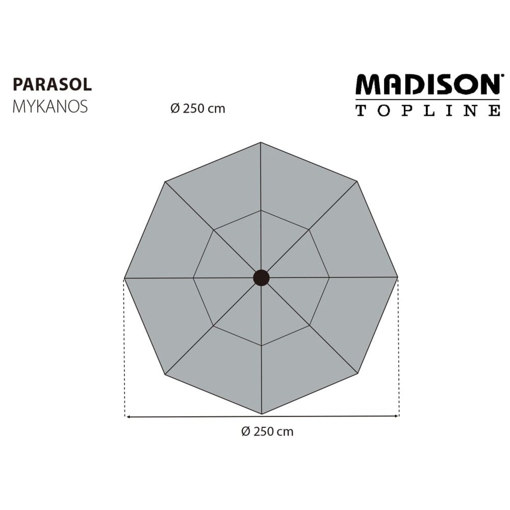 Madison Parasol Mykanos 250 Cm écru