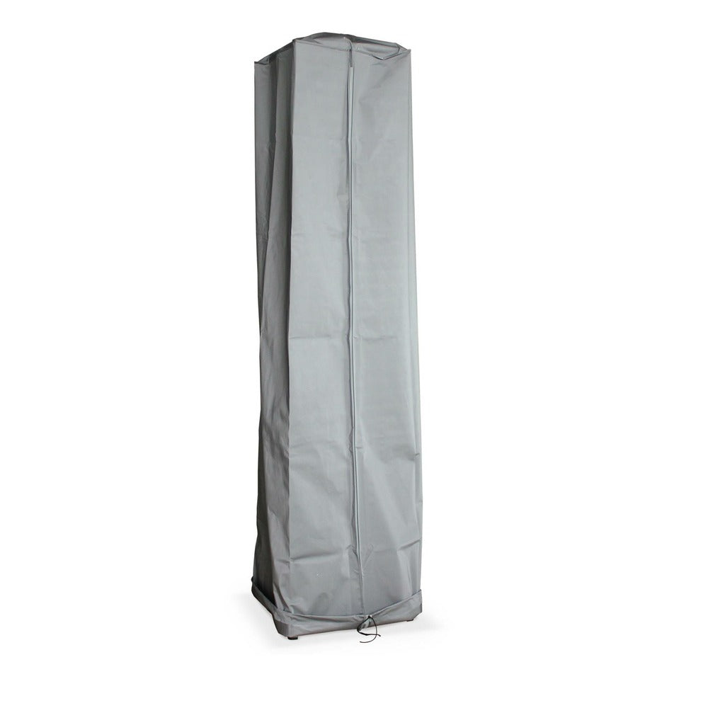 Parasol Chauffant Au Gaz Pyramide - Greenland Avec Housse De Protection Grise - Chauffage D'extérieur 11.2kw En Acier Inoxydable.