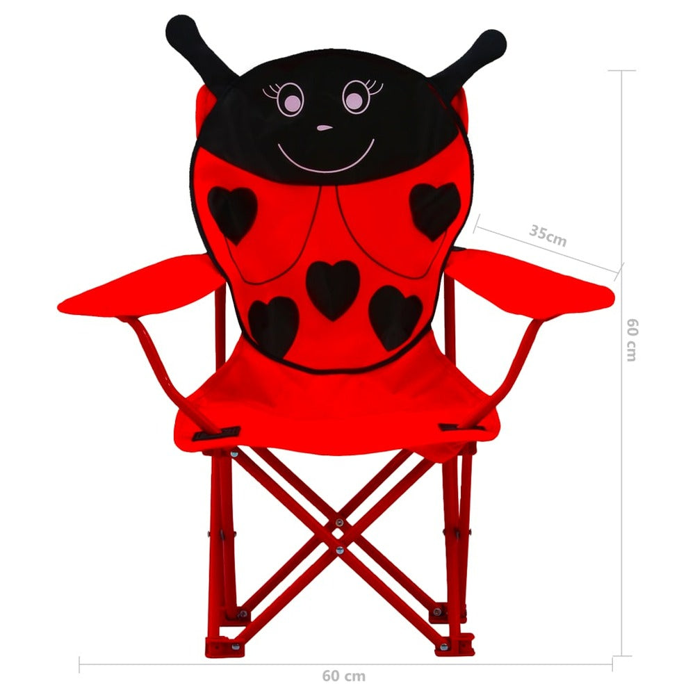 VIDAXL Chaises De Jardin Pour Enfants 2 Pcs Rouge Tissu