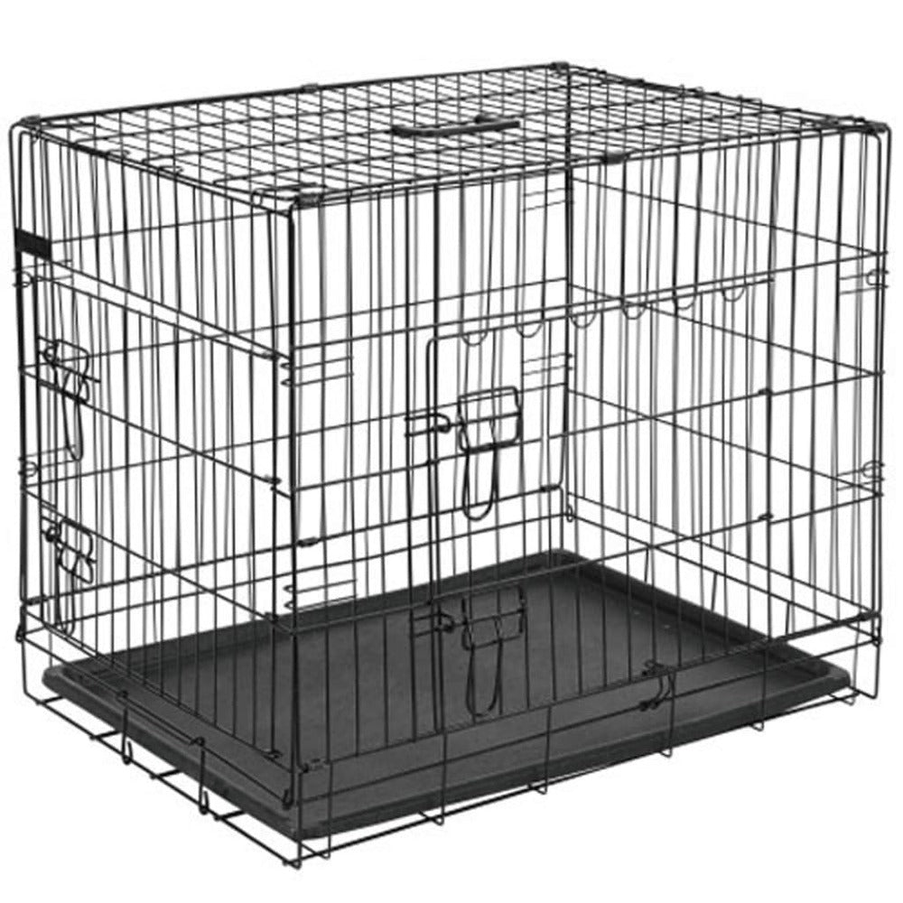 Caisse De Transport Pour Chien 63x44x50,5 Cm Métal Noir