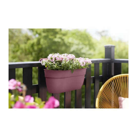 Elho - Pot De Fleurs - Vibia Campana Easy Hanger Large - Rose Poussiere - Balcon Extérieur - L 24.1 X W 46 X H 26.5 Cm