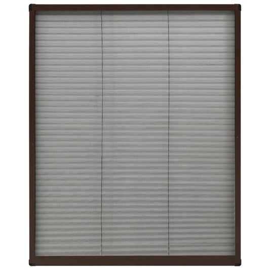 VIDAXL Moustiquaire Plissée Pour Fenêtre Aluminium Marron 60x80 Cm