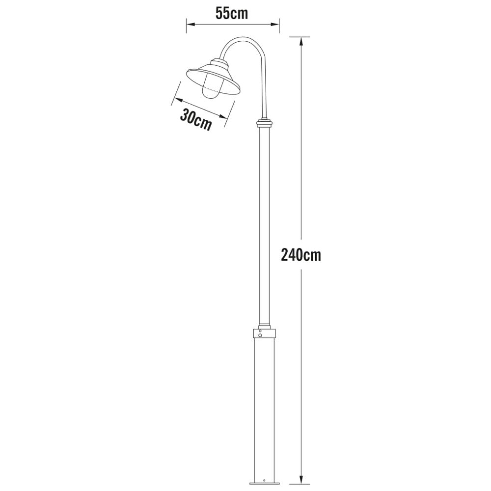 Konstsmide Lampadaire Vega Noir Mat