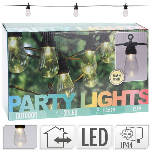 Progarden Ensemble D'éclairage à Led De Fête 20 Ampoules 12 V