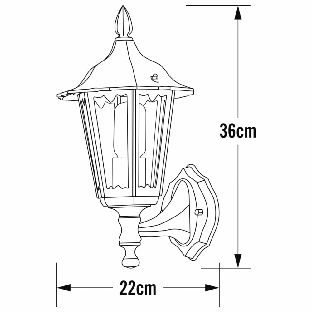 Konstsmide Applique Murale Firenze En Haut Noir Mat