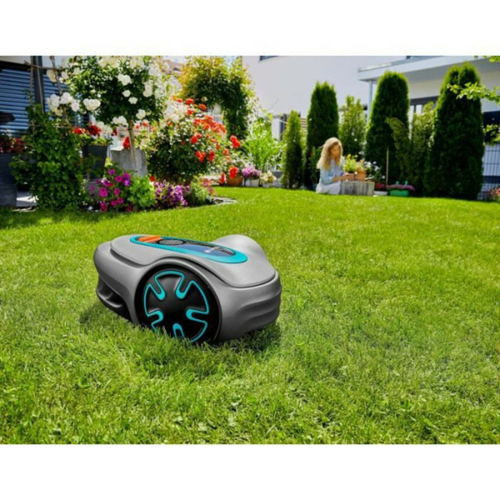Gardena Tondeuse A Gazon Robot Sileno Minimo 250 – Connexion Bluetooth – Surface Tonte Max 250m² – Triple Lames Pivotantes (1520