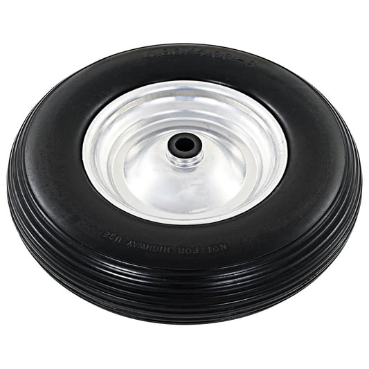 VIDAXL Roue De Brouette Avec Axe Pu Solide 4.00-8 390 Mm